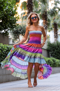 Multicolored Flowing Dress