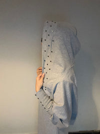 Grey Studded Jersey Blazer and Dress Set