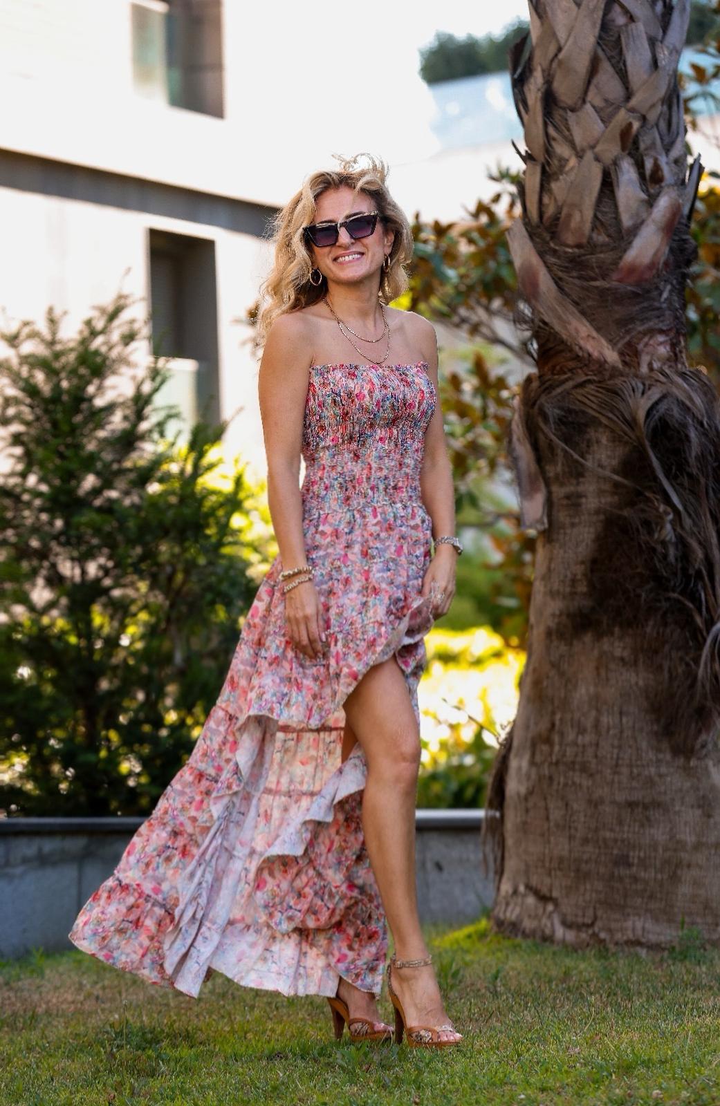 Dress With Flowing Skirts