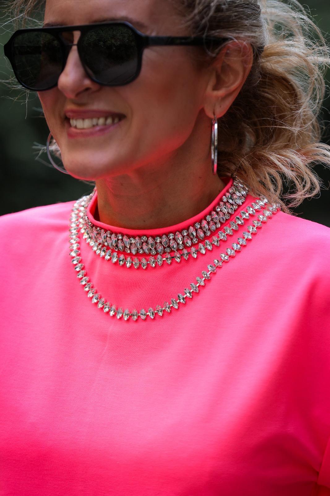 Rhinestone-Embellished Pink Top