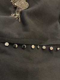 Black Studded Sweatshirt Dress – Effortless Chic with an Edge