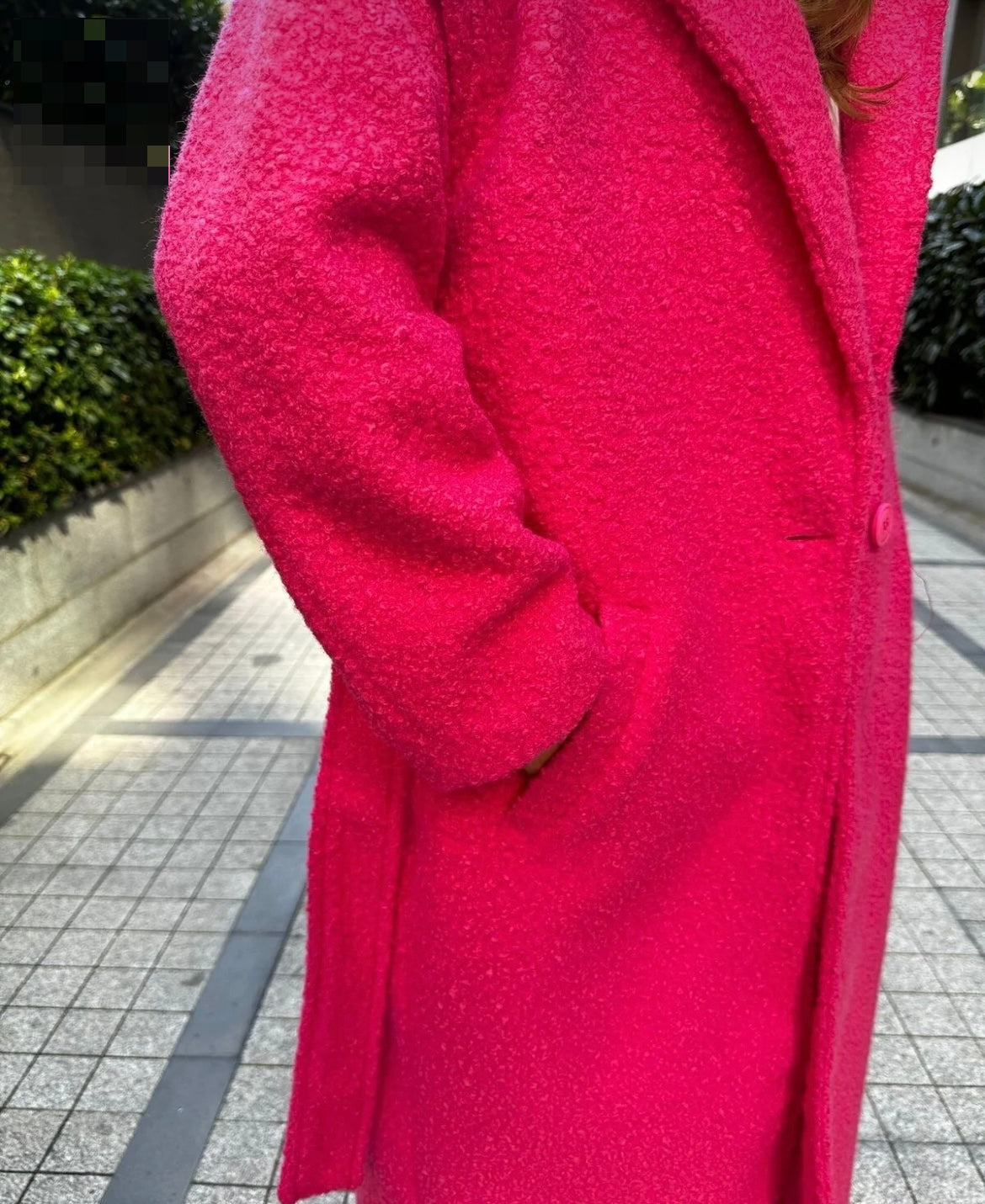 Vibrant Pink Textured Belted Coat – Cozy, Chic & Statement Style