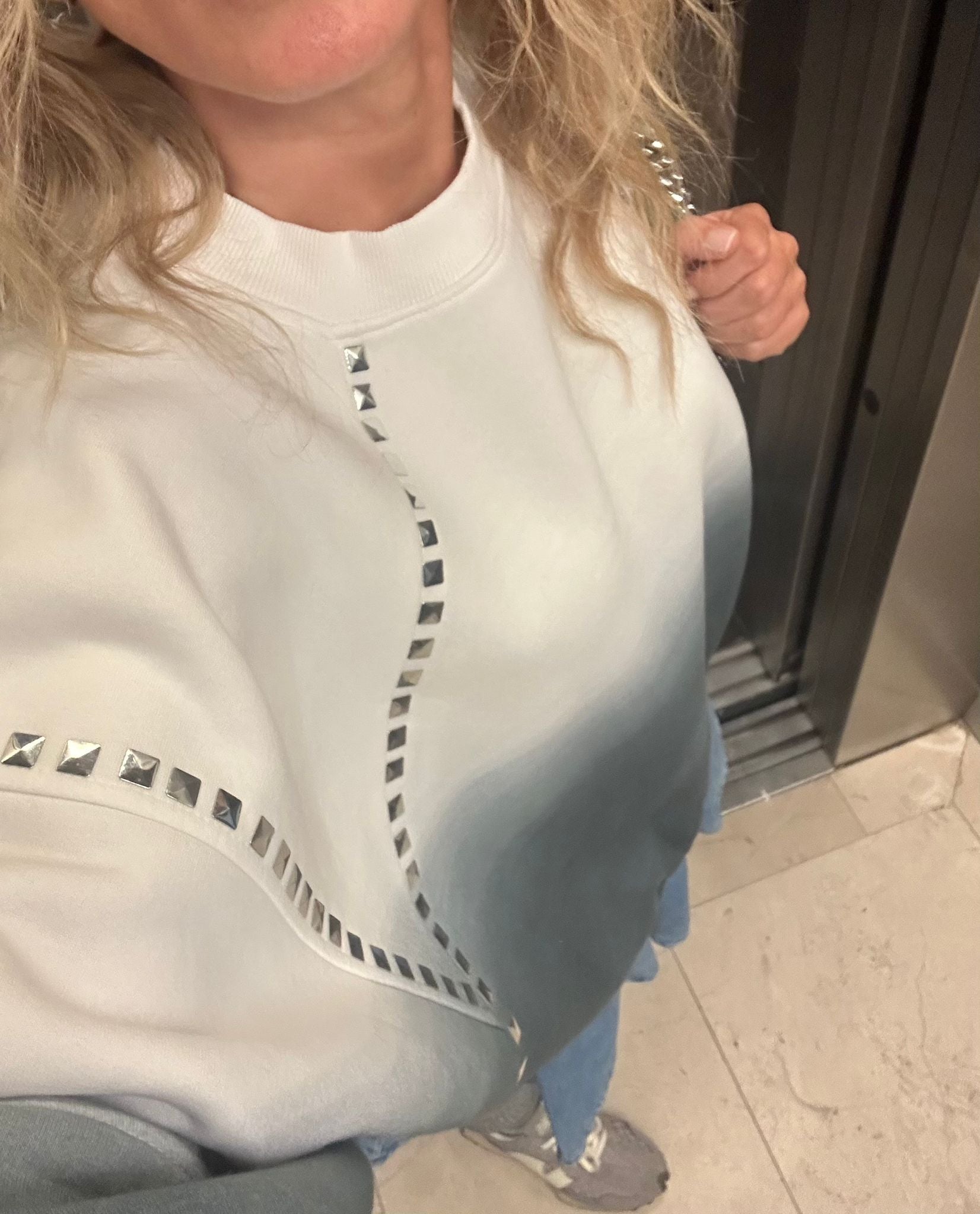 Luxury Ombre Sweatshirt with Stud Embellishments