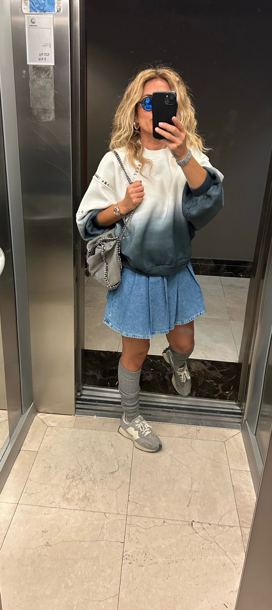 Luxury Ombre Sweatshirt with Stud Embellishments