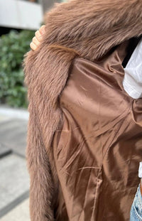 Luxurious Mocha Faux Fur Coat – Elegant, Warm & Effortlessly Chic