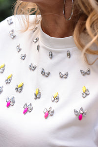 Rhinestone-Embellished Top