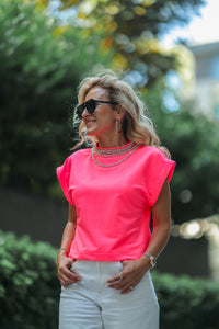 Rhinestone-Embellished Pink Top