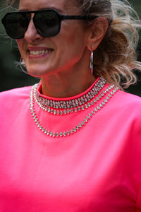 Rhinestone-Embellished Pink Top