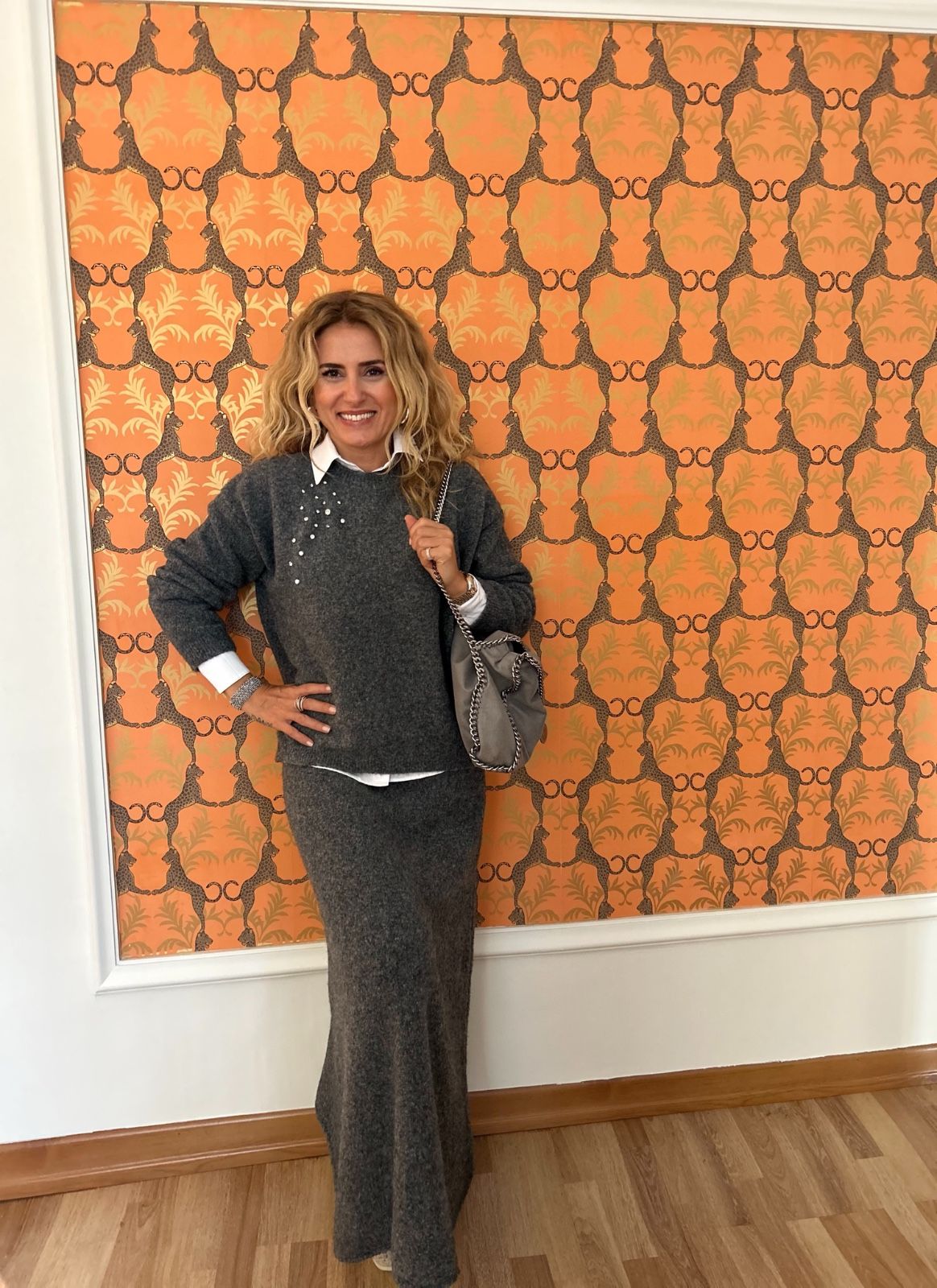 Rhinestone Gray Pullover