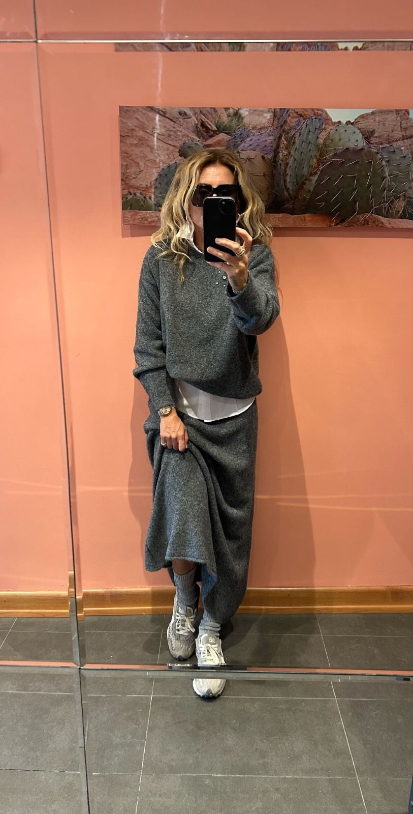 Rhinestone Gray Pullover